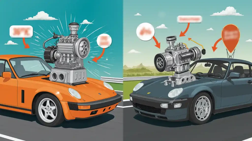 Voiture Sport Turbo vs Compresseur Volumétrique